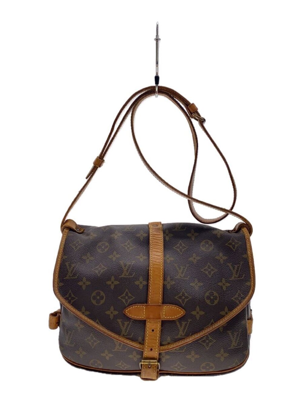 LOUIS VUITTON Saumur Canvas Brown